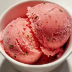 Basil Strawberry Sorbet
