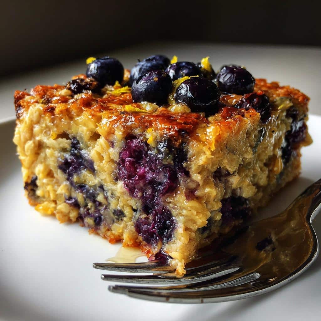 Blueberry Lemon Baked Oatmeal
