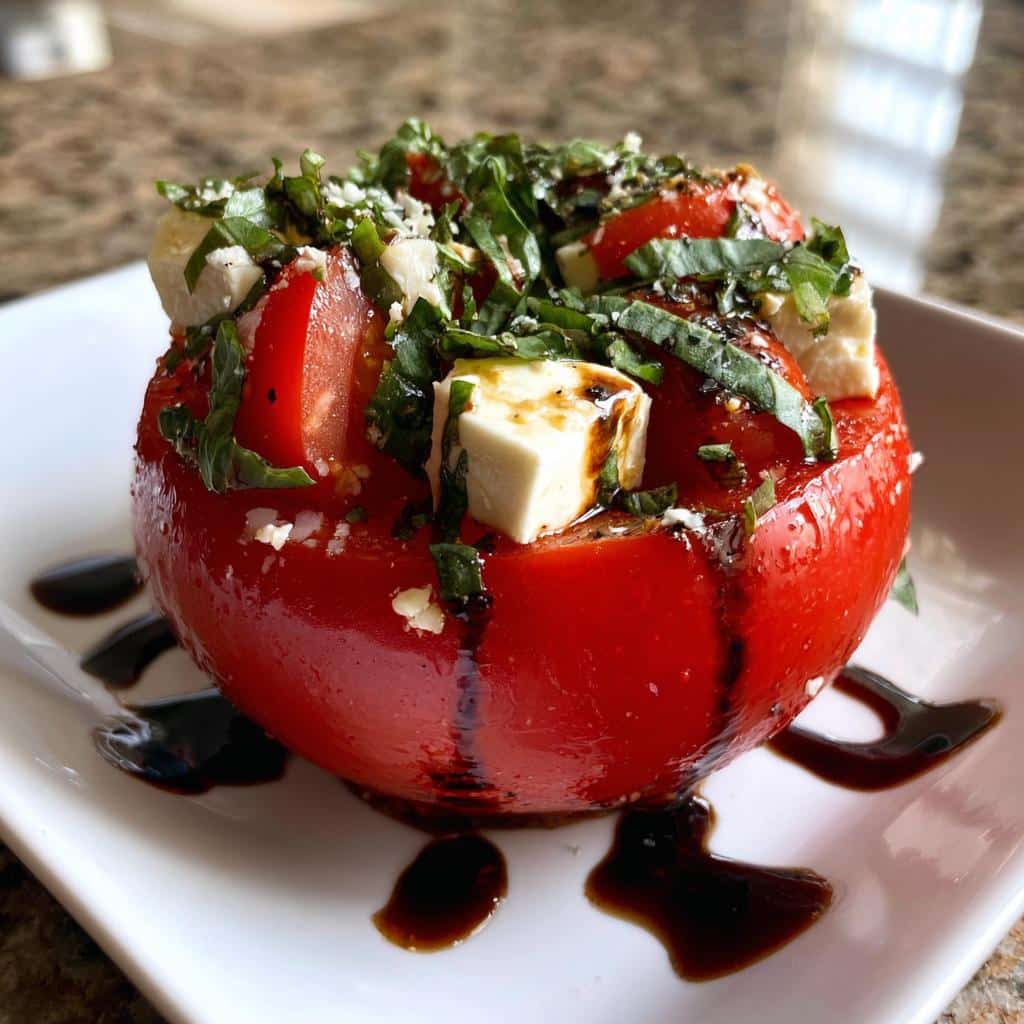 Caprese Salad Stuffed Tomatoes