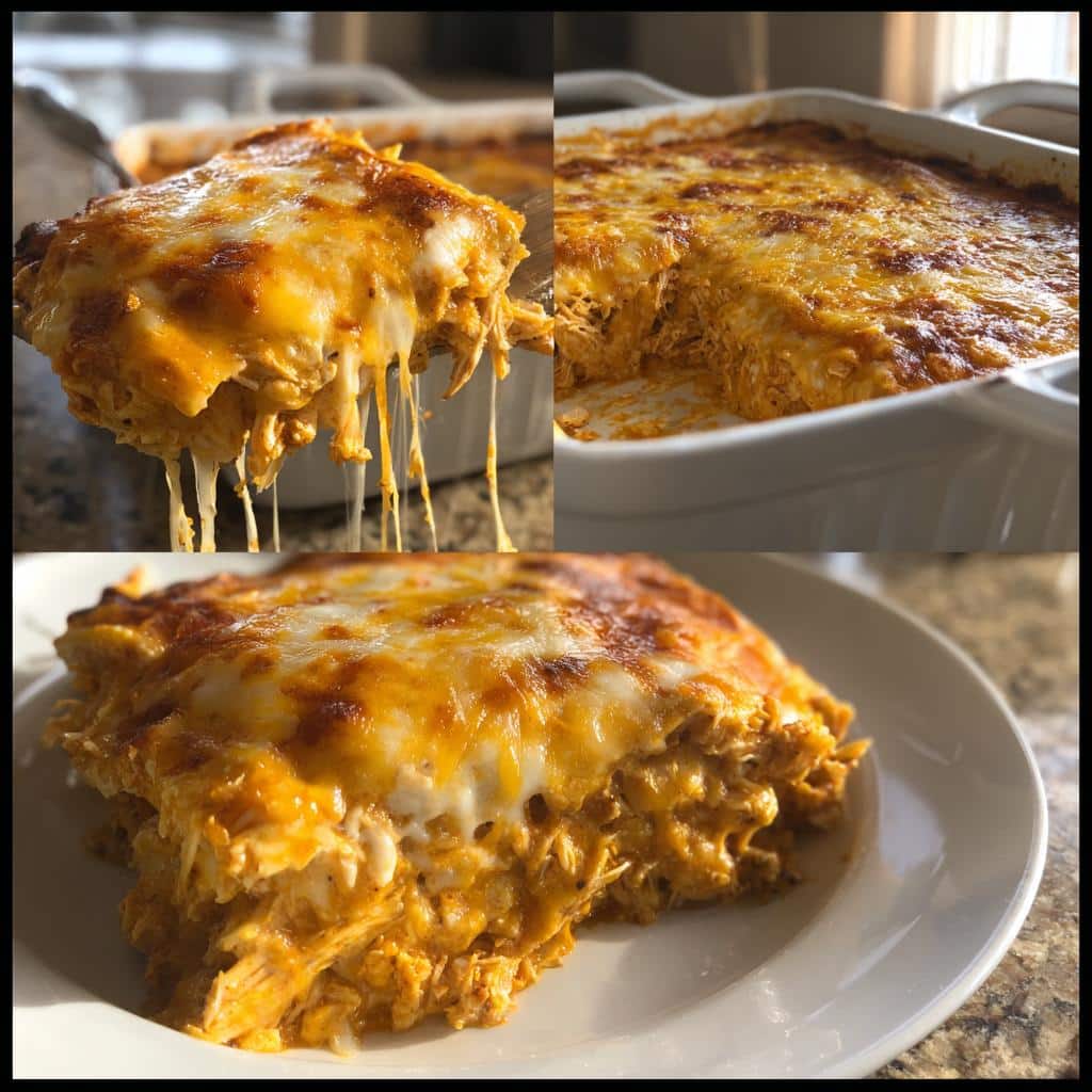 Cheesy Chicken Enchilada Casserole