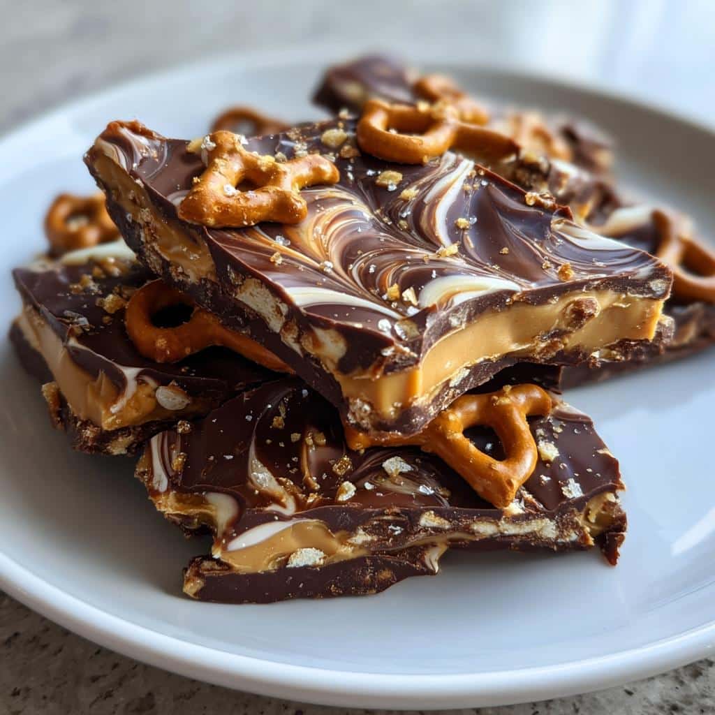Chocolate Peanut Butter Pretzel Bark - detail 1