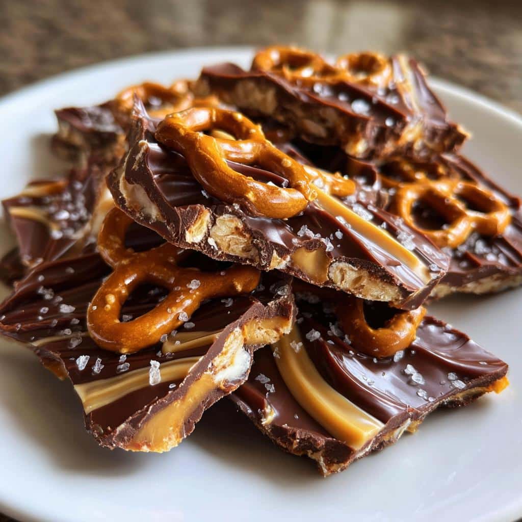 Chocolate Peanut Butter Pretzel Bark