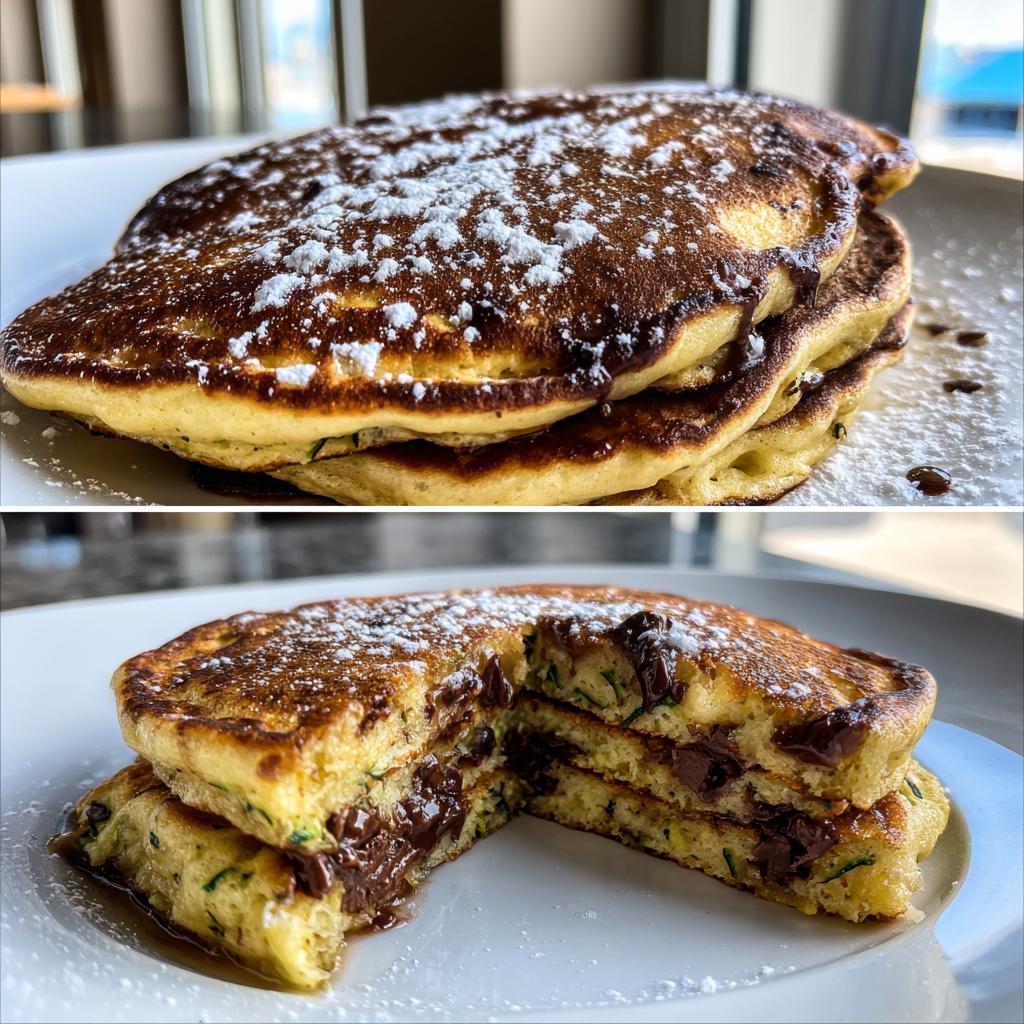 Chocolate Zucchini Pancakes - detail 1