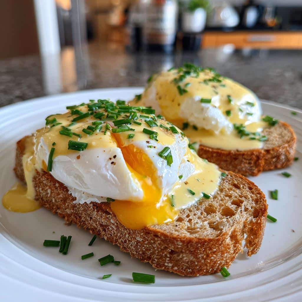 Cloud Eggs Benedict Toast