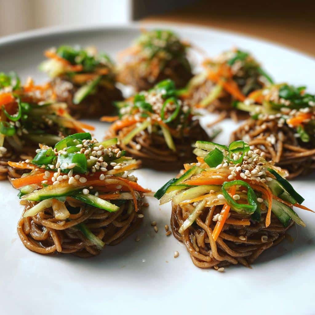 Cold Soba Noodle Salad Bites