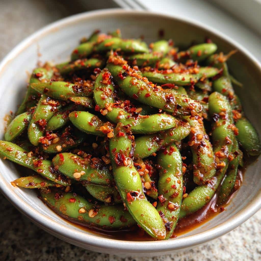 Spicy Edamame with Chili Garlic Sauce in 15 Minutes 6 Edamame with Chili Garlic Sauce