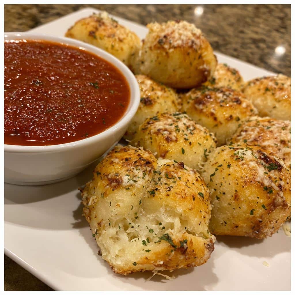 Garlic Parmesan Knots with Marinara Dip - detail 1