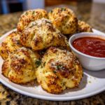 Garlic Parmesan Knots with Marinara Dip