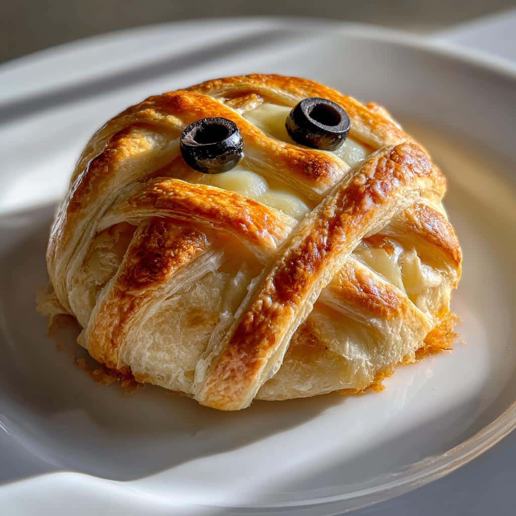 Halloween Baked Brie Recipe Cheesy Mummy Delight