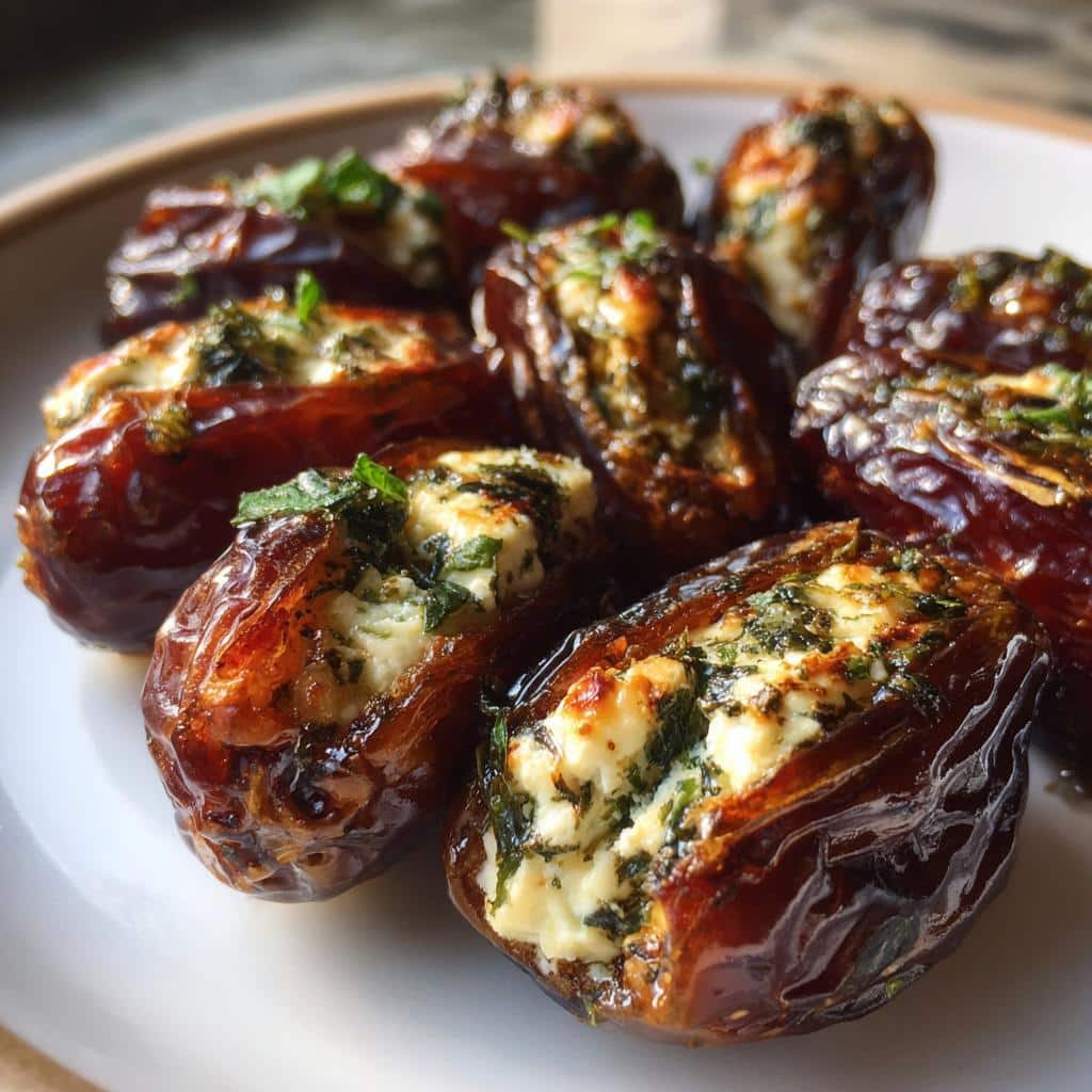 Herb-Feta Stuffed Dates - detail 1