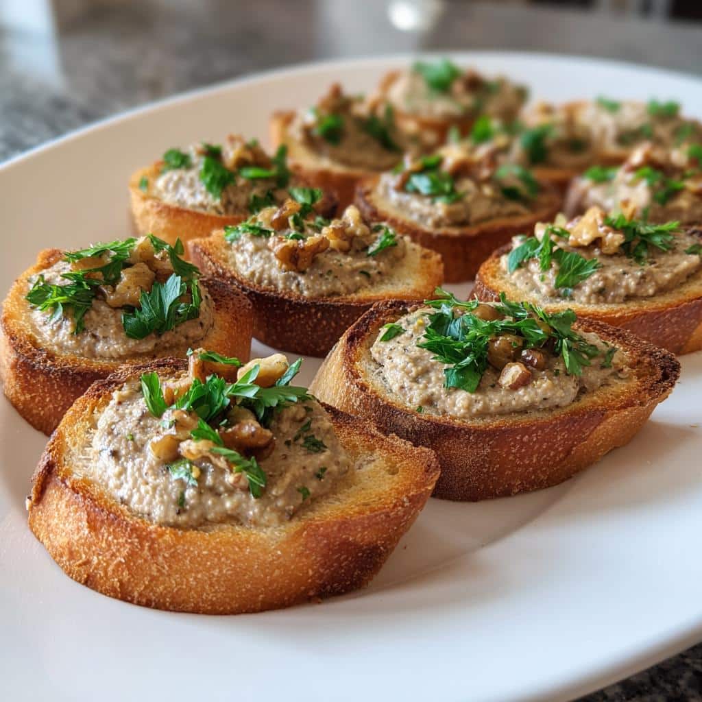 Lentil Walnut Pâté Canapés - detail 1