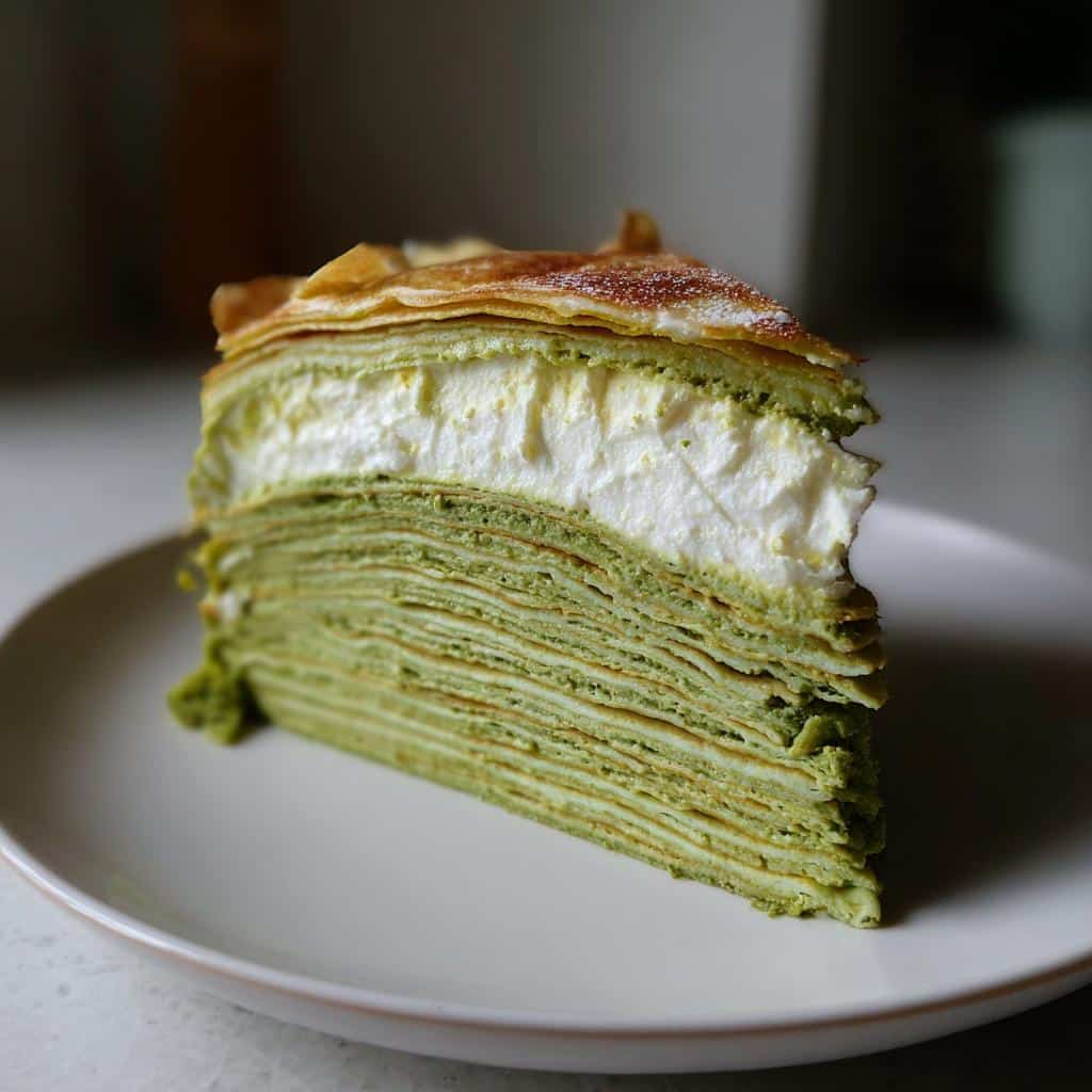 Matcha Crepe Cake - detail 1