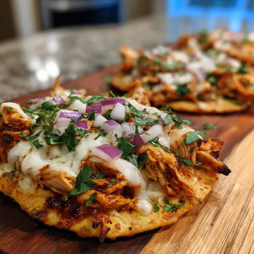 Mini BBQ Chicken Flatbreads