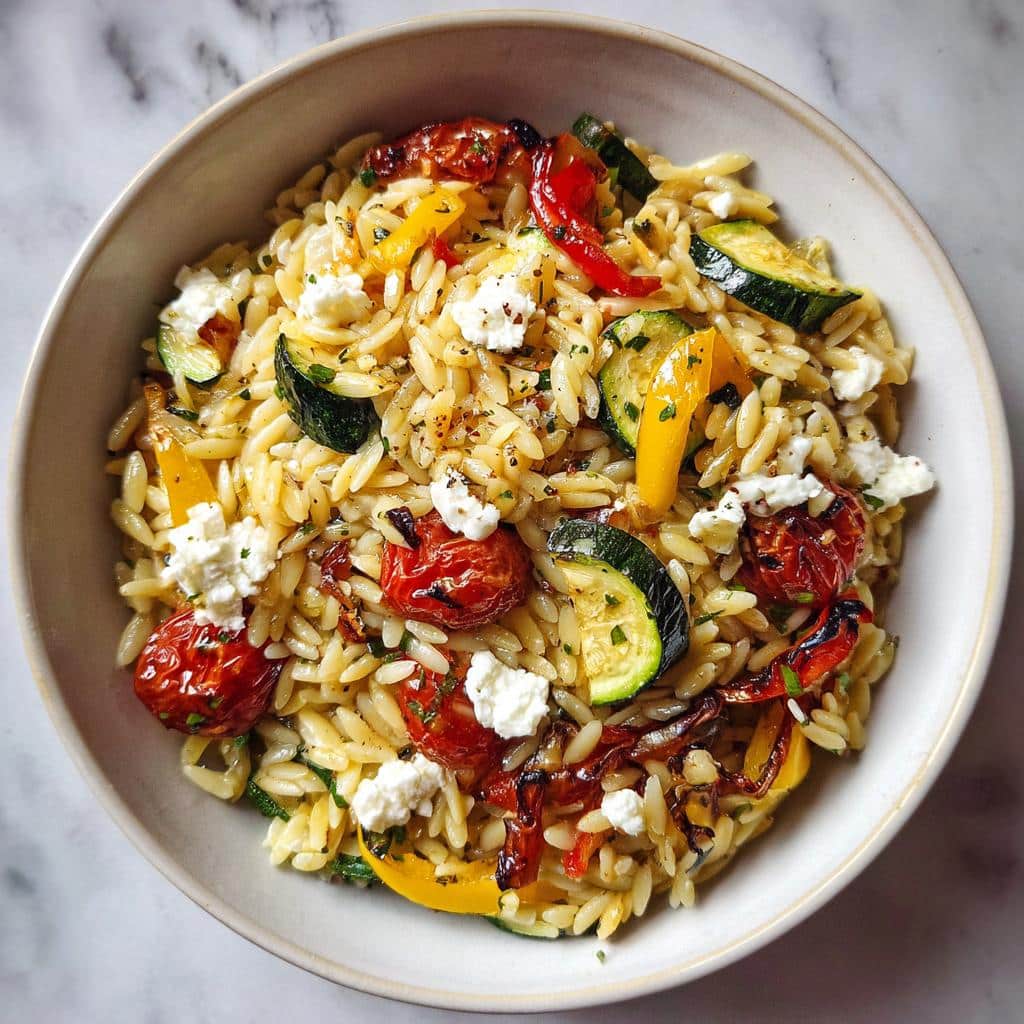 Perfect 30-Minute Orzo with Roasted Veggies Feta 6 Orzo with Roasted Veggies & Feta