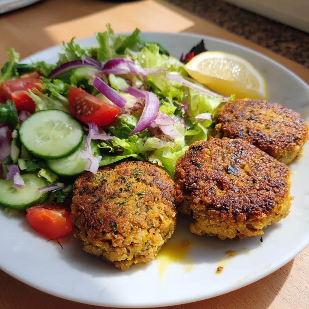 Oven-Baked Falafel with Salad - detail 1