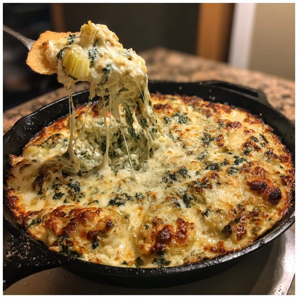 Quick Spinach Artichoke Dip Skillet - detail 1