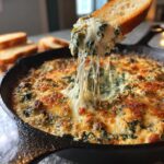 Quick Spinach Artichoke Dip Skillet