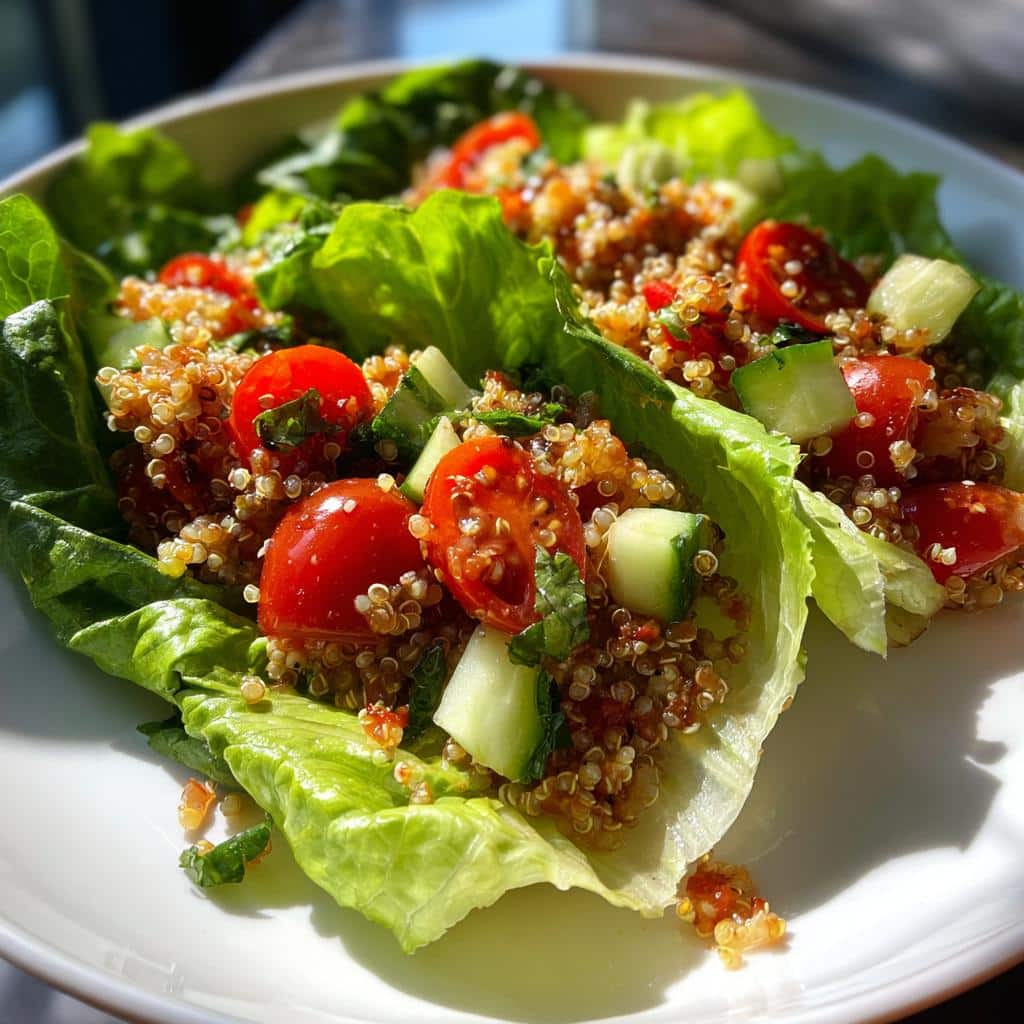 Quinoa Salad Lettuce Wraps