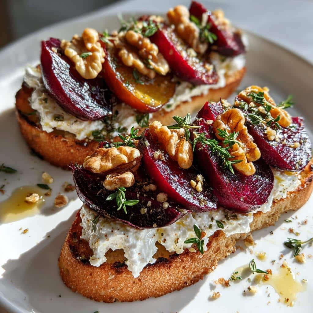 Roasted Beet Crostini