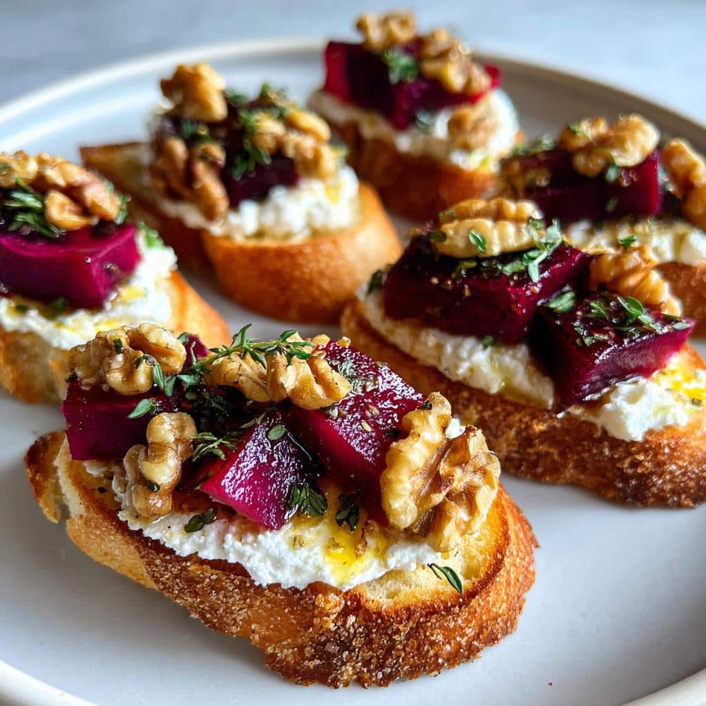 Roasted Beet Crostini