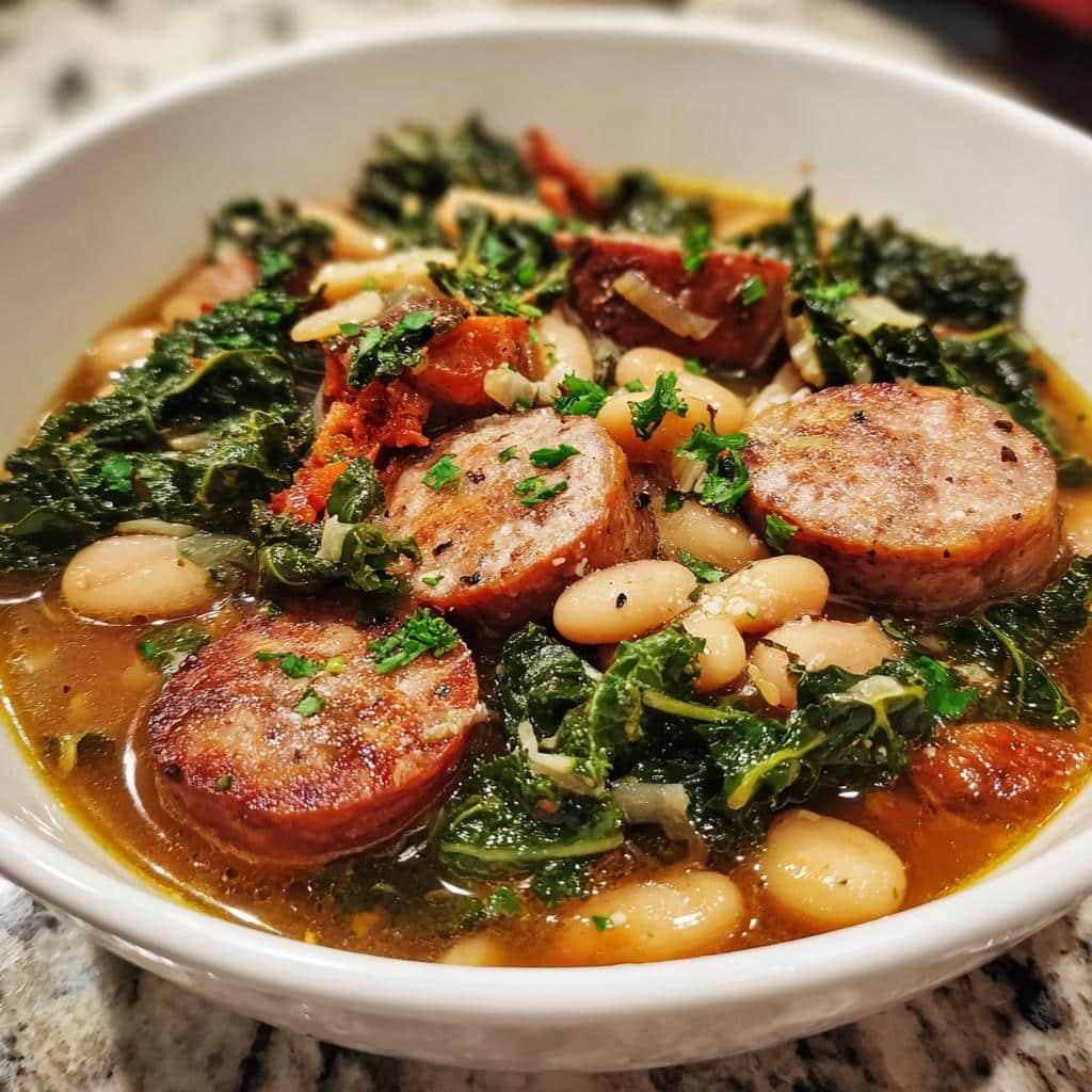 Sausage, Kale & White Bean Stew - detail 1