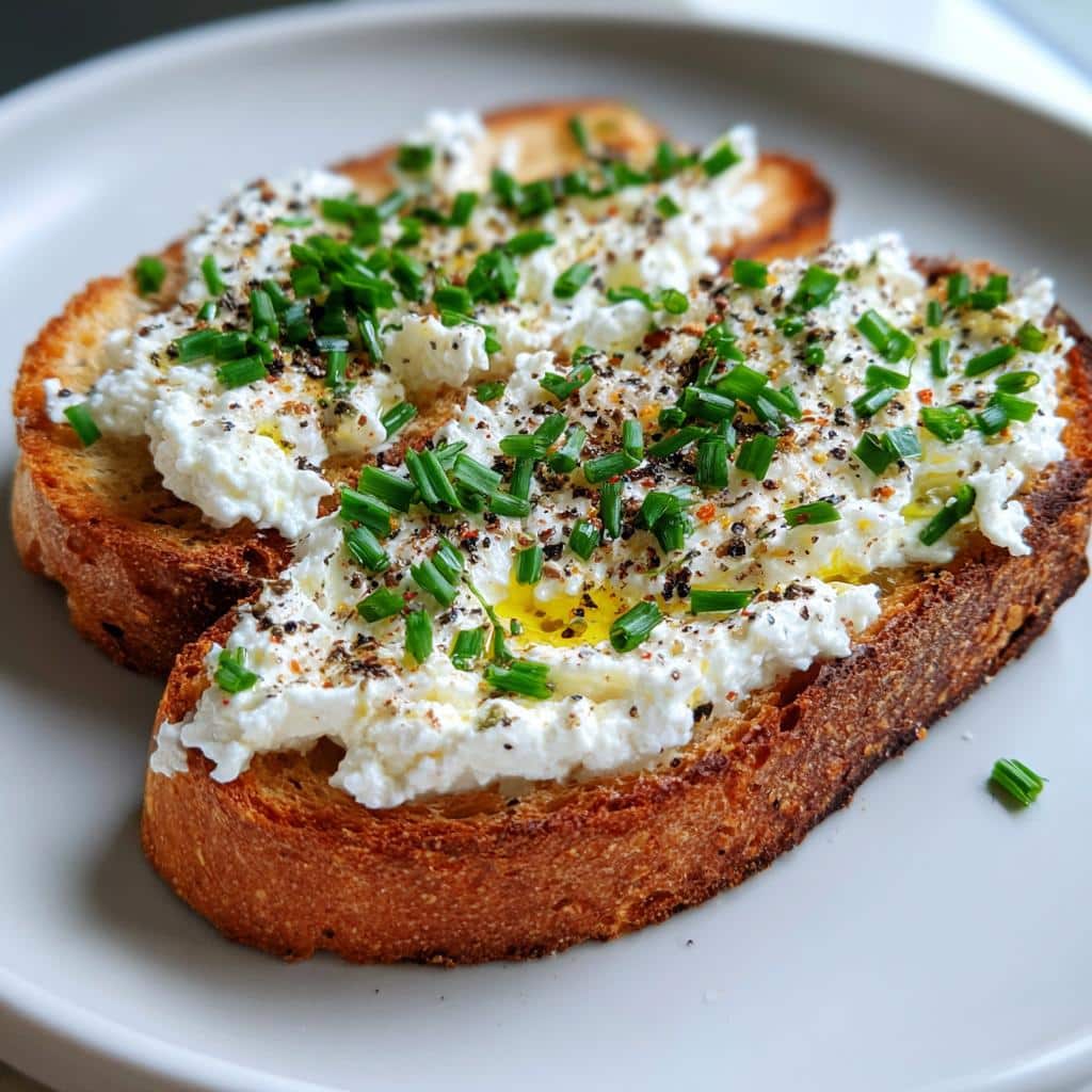 Savory Cottage Cheese Toast