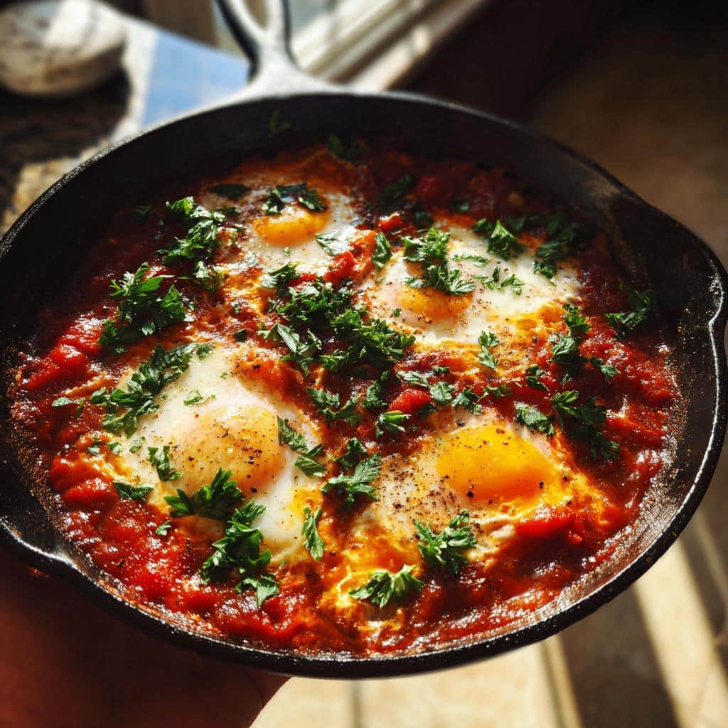 Shakshuka Eggs in Tomato Sauce - detail 1