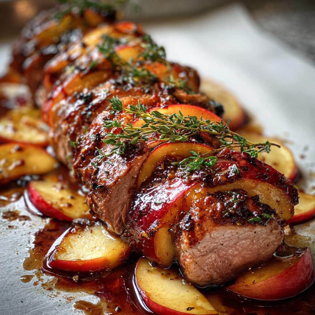 Sheet Pan Pork Tenderloin Apples