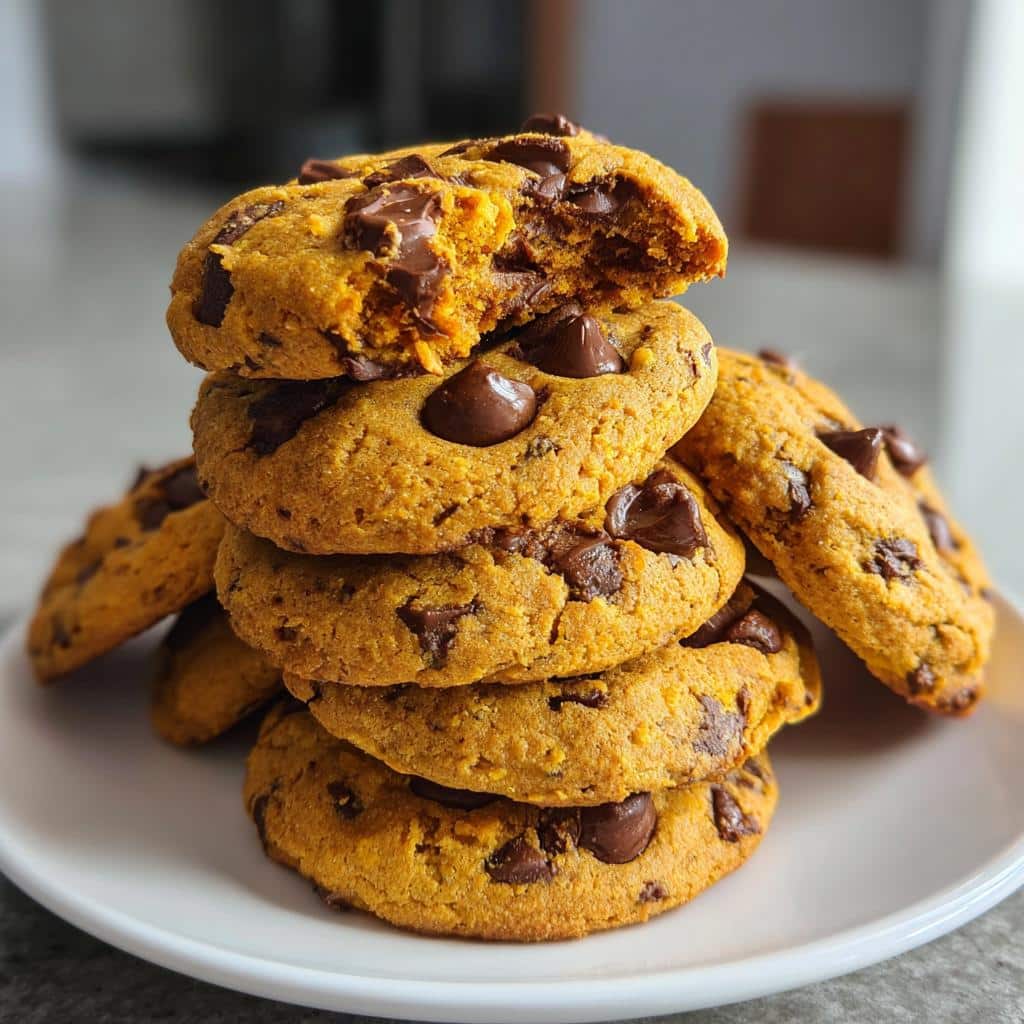 Soft Pumpkin Chocolate Chip Cookies Fall Favorite