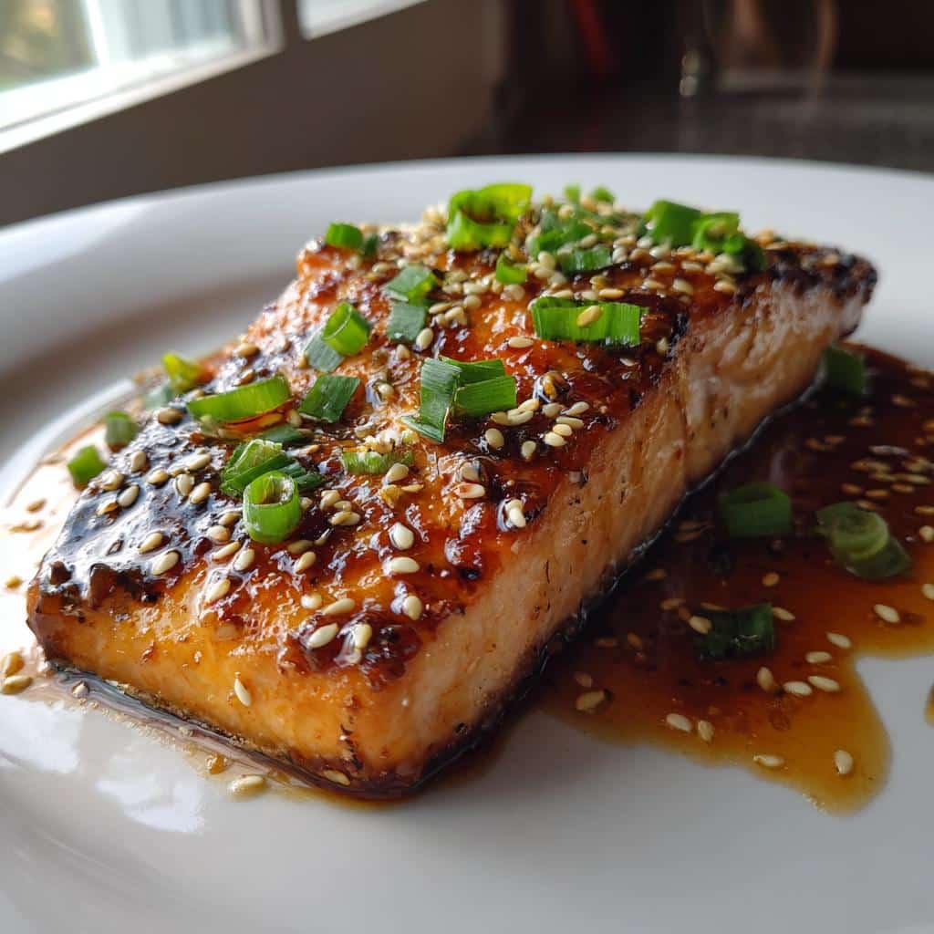 Soy-Ginger Glazed Salmon - detail 1
