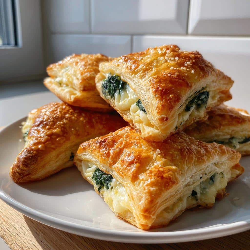 Spinach and Cheese Puff Pastry Bites