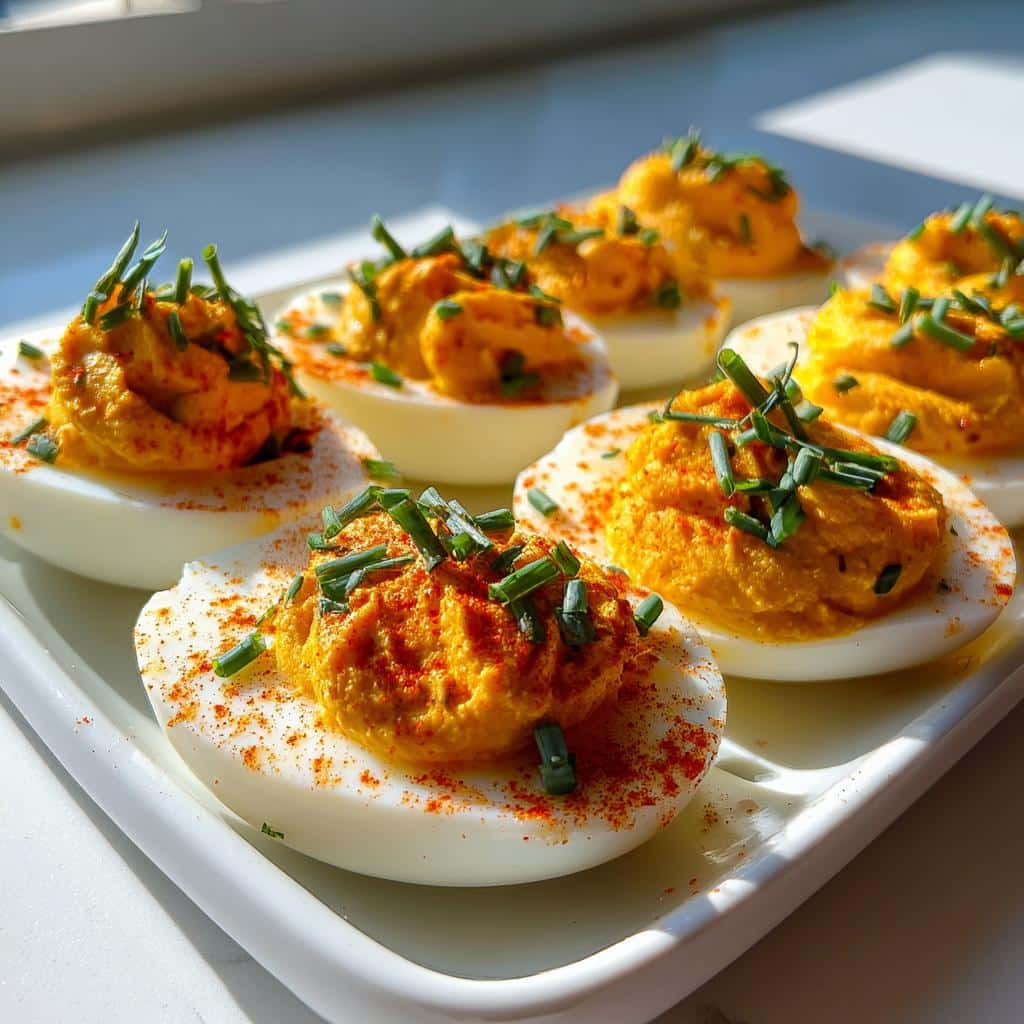 Sriracha Deviled Eggs