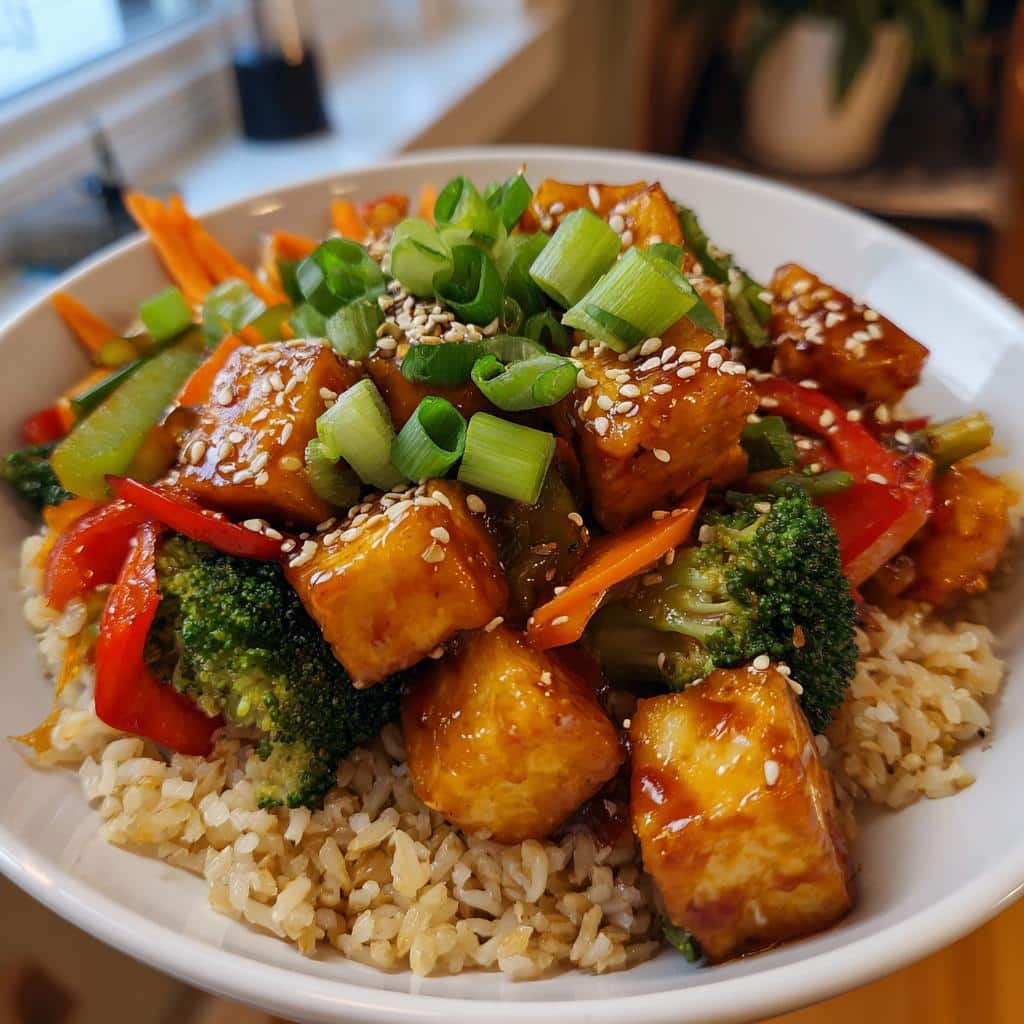 Teriyaki Tofu & Veggie Rice Bowl
