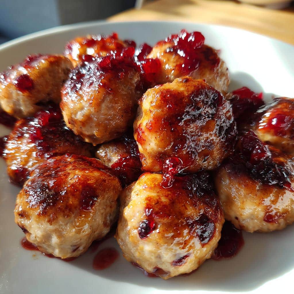 Turkey Cranberry Meatballs - detail 1