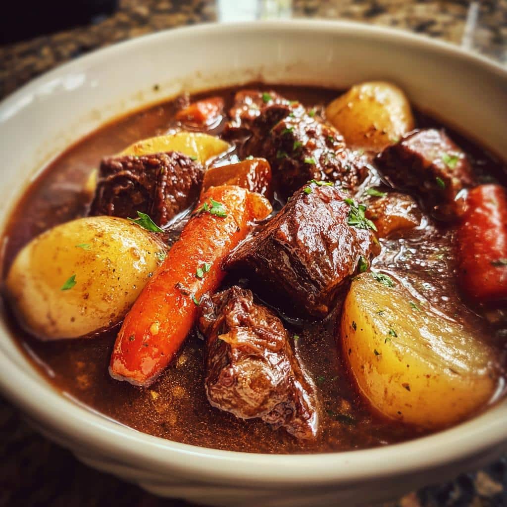 authentic belgian slow cooked beef stew - detail 1