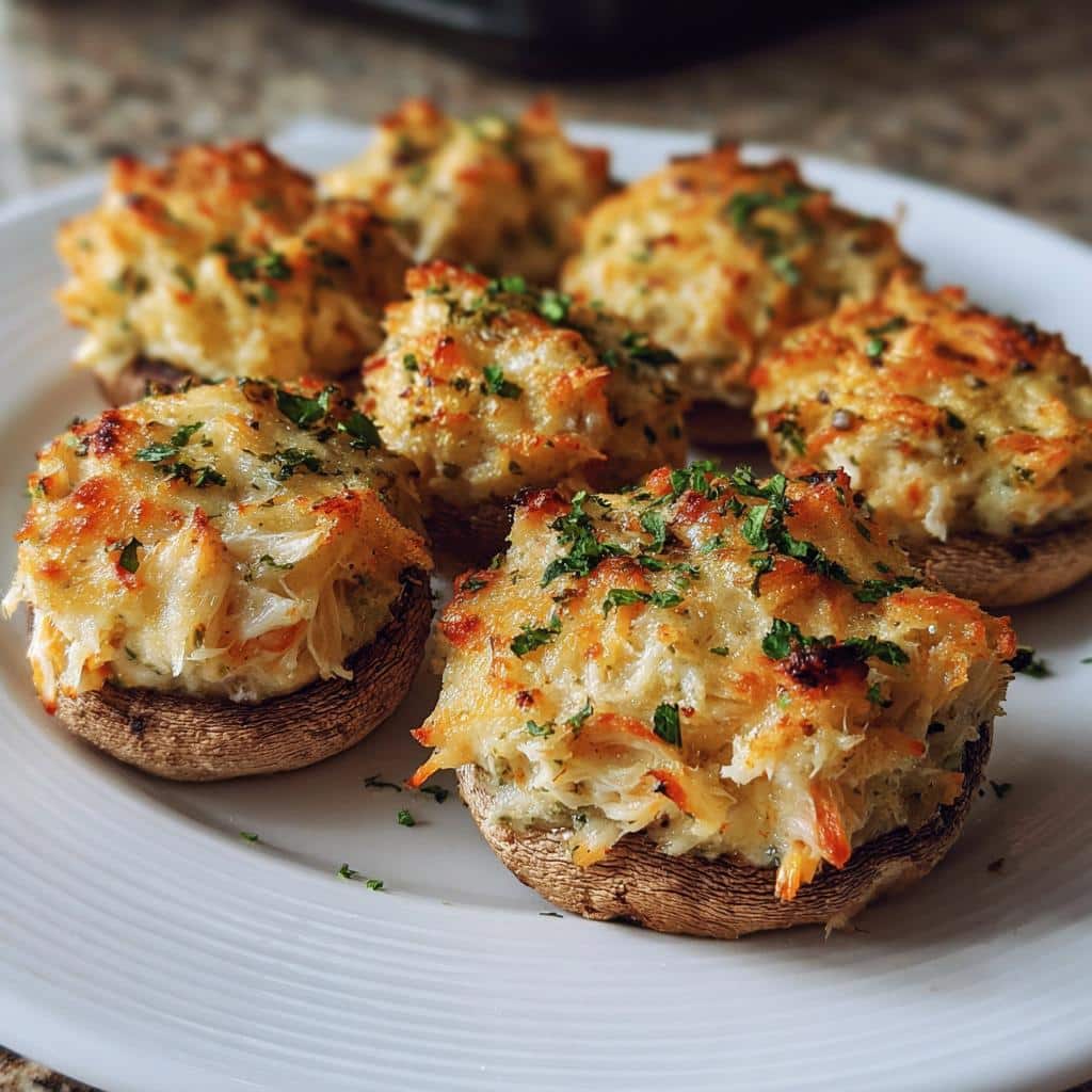 crab stuffed mushrooms recipe