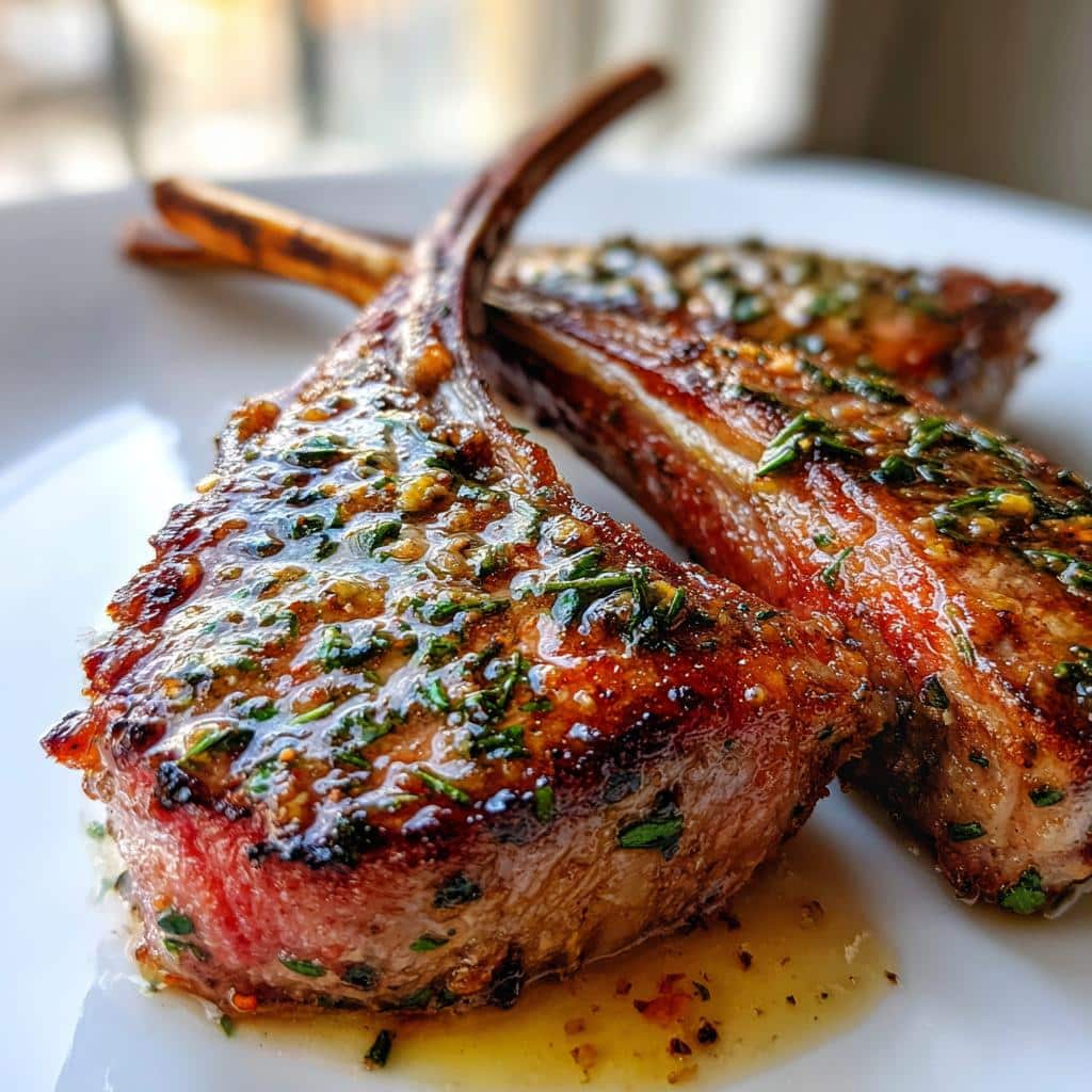 garlic butter lamb chops