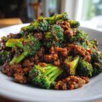 honey garlic ground beef and broccoli