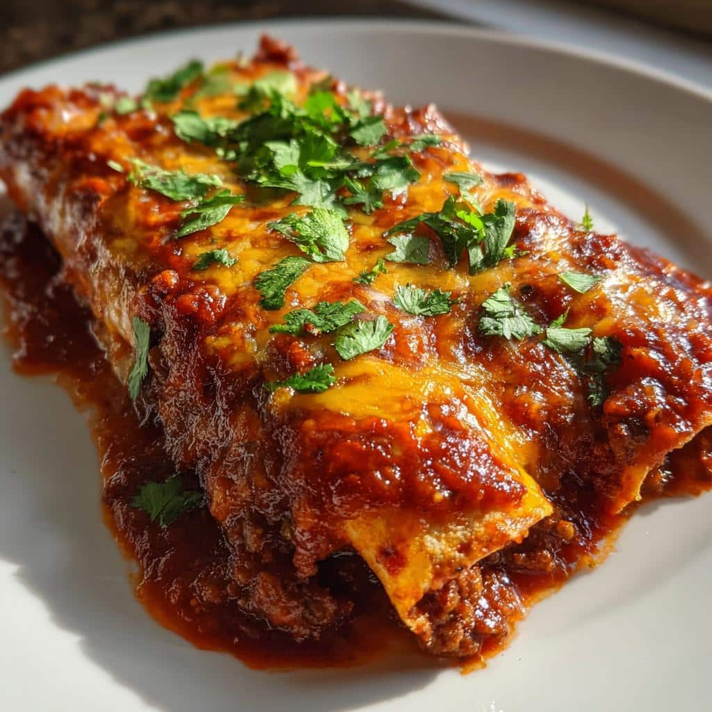 mouthwatering beef enchiladas with homemade red sauce