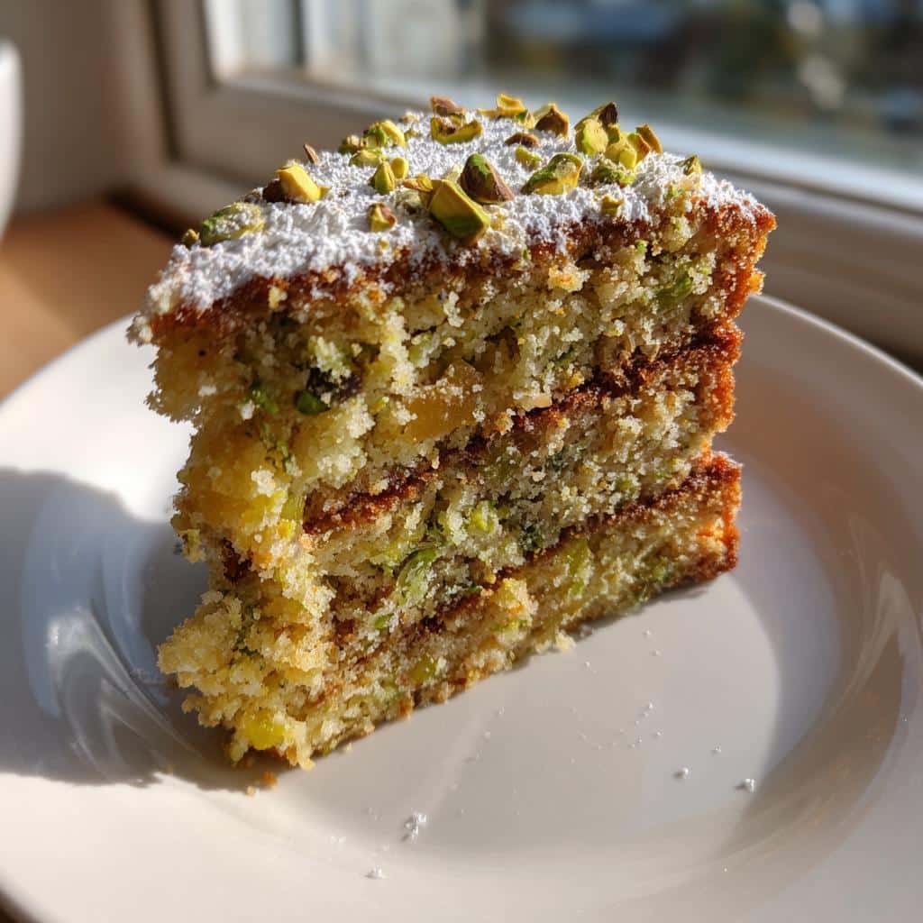 pistachio pineapple cake - detail 1