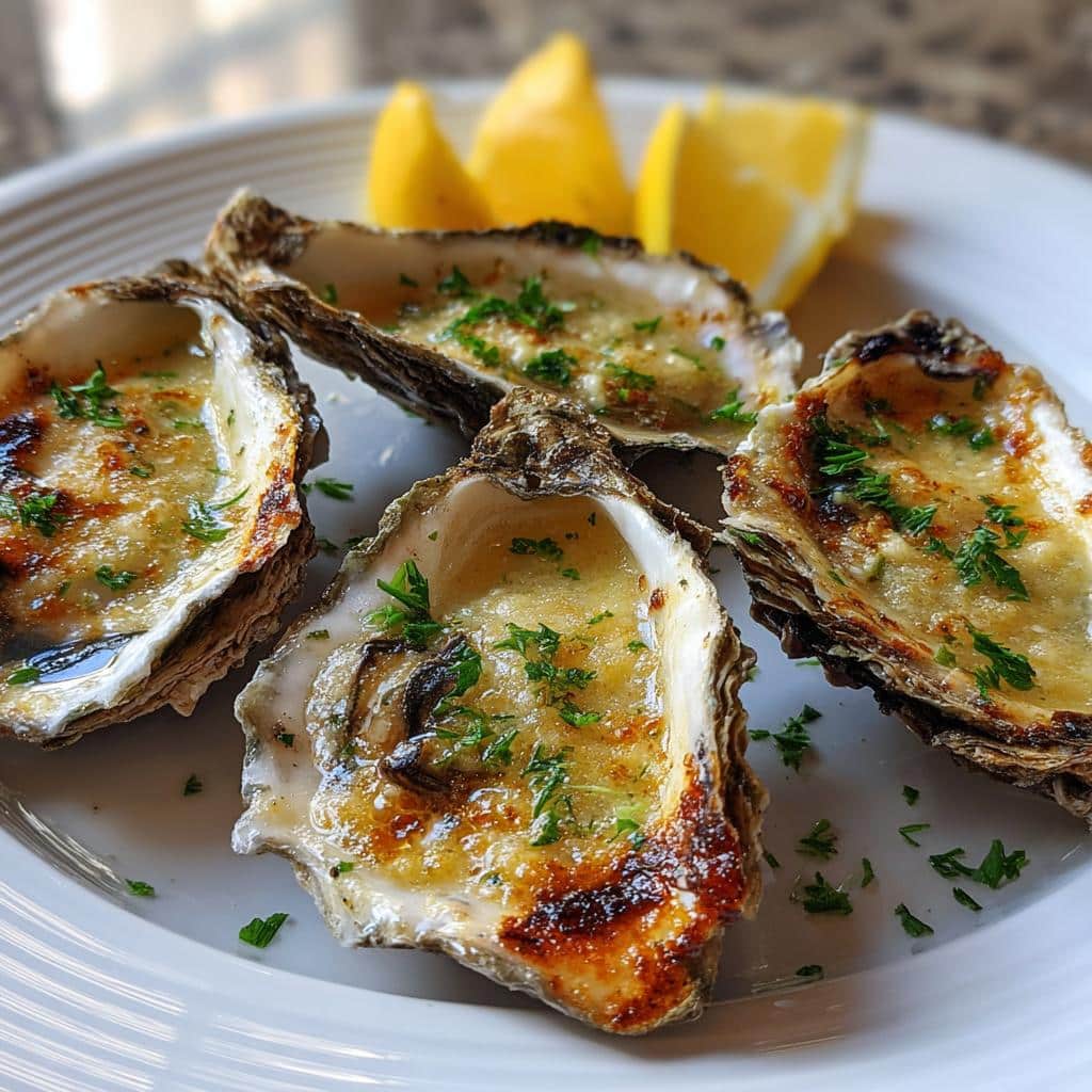 smoky lemon garlic grilled oysters recipe