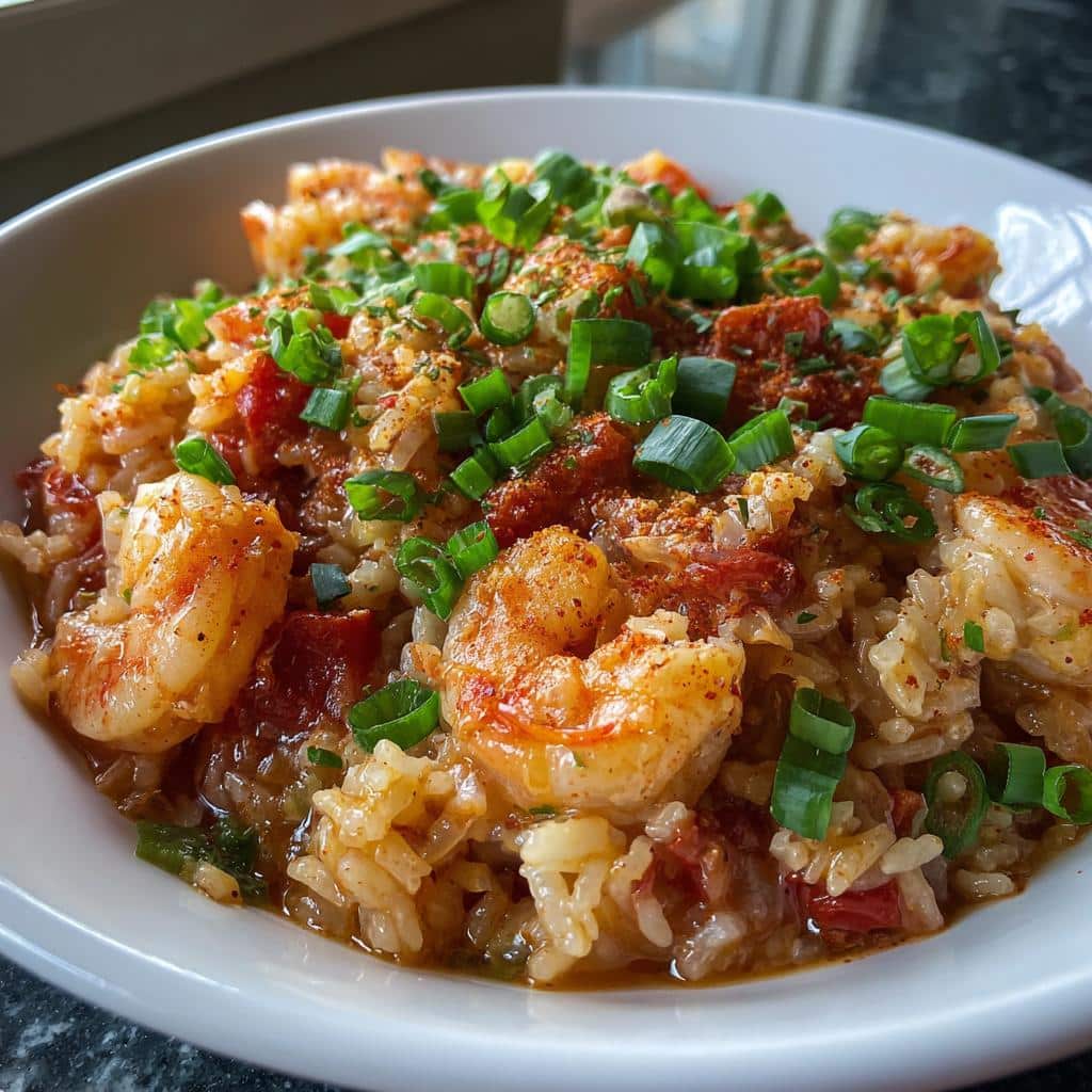 spicy chicken shrimp jambalaya - detail 1