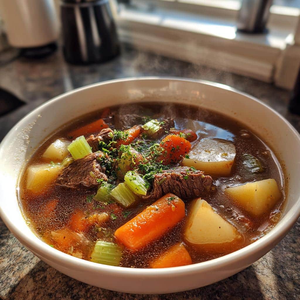 vegetable beef soup recipe
