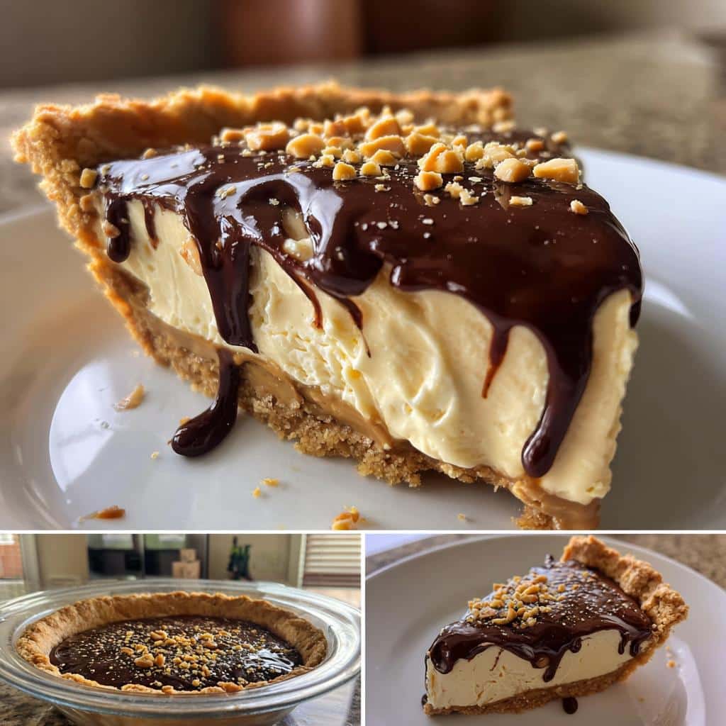 amish peanut butter cream pie - detail 1