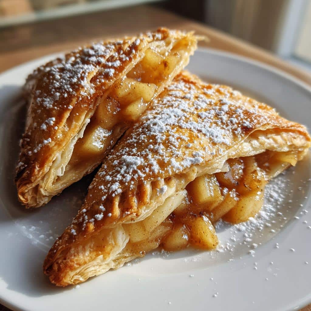 apple turnovers puff pastry - detail 1