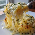 baked spaghetti squash alfredo a creamy low carb alternative to classic alfredo