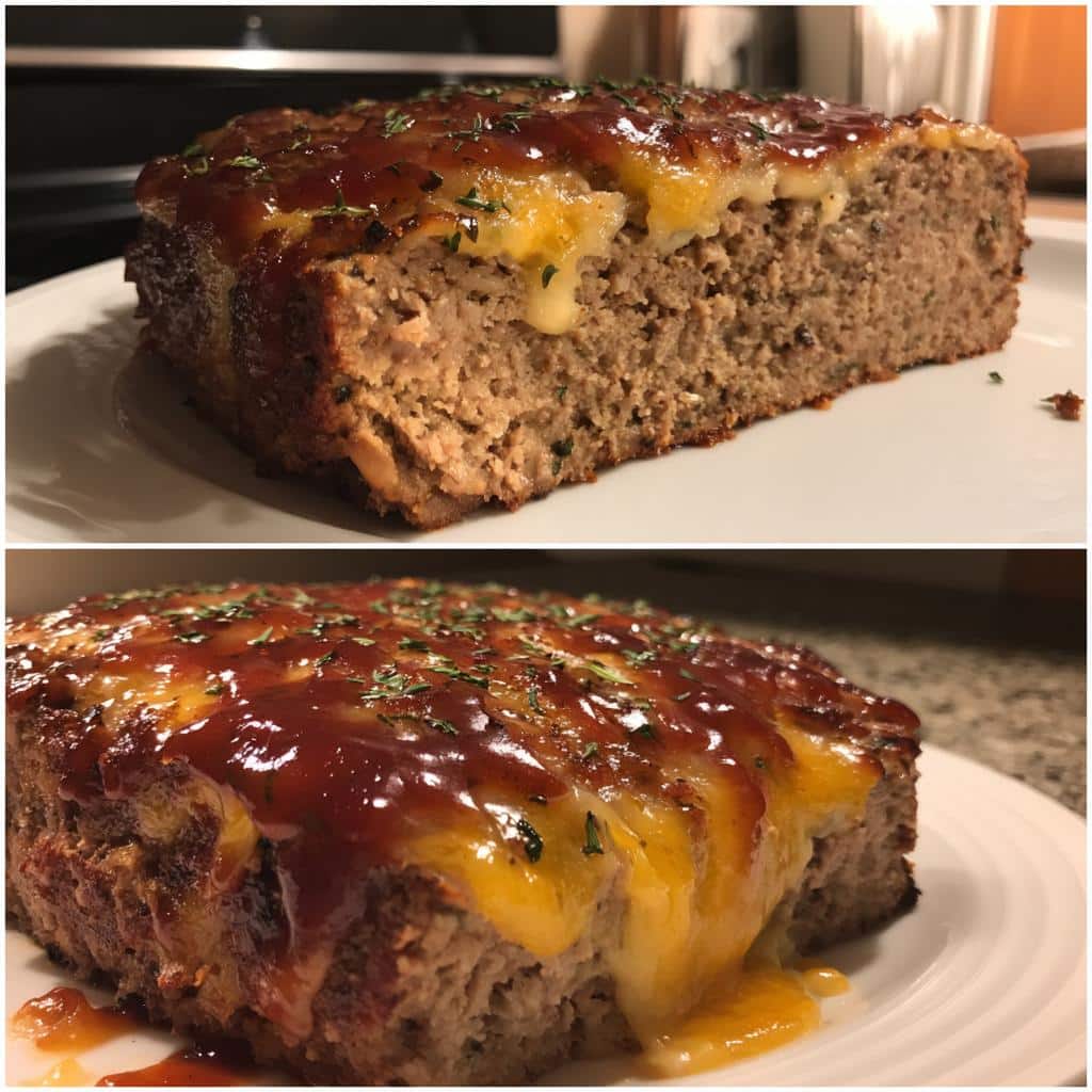 bbq cheddar meatloaf - detail 1