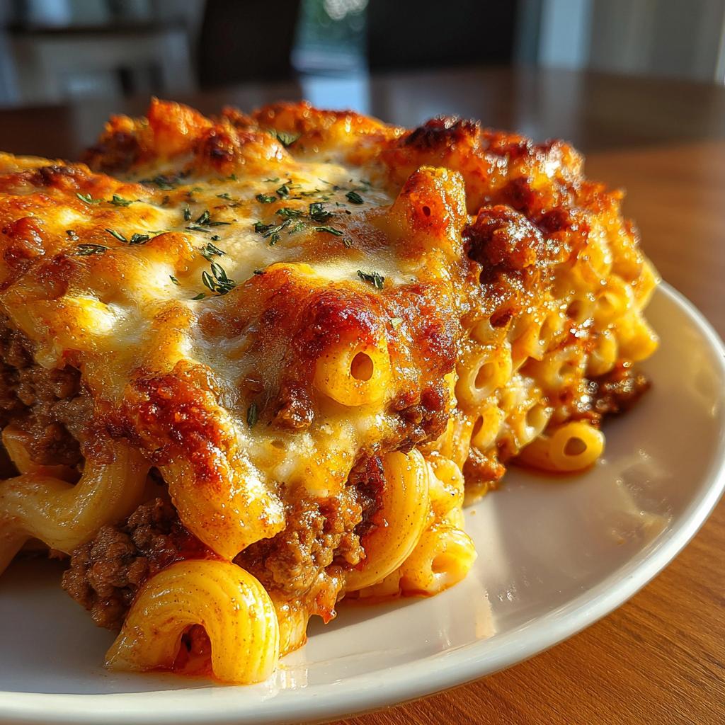 beef and pasta casserole - detail 1