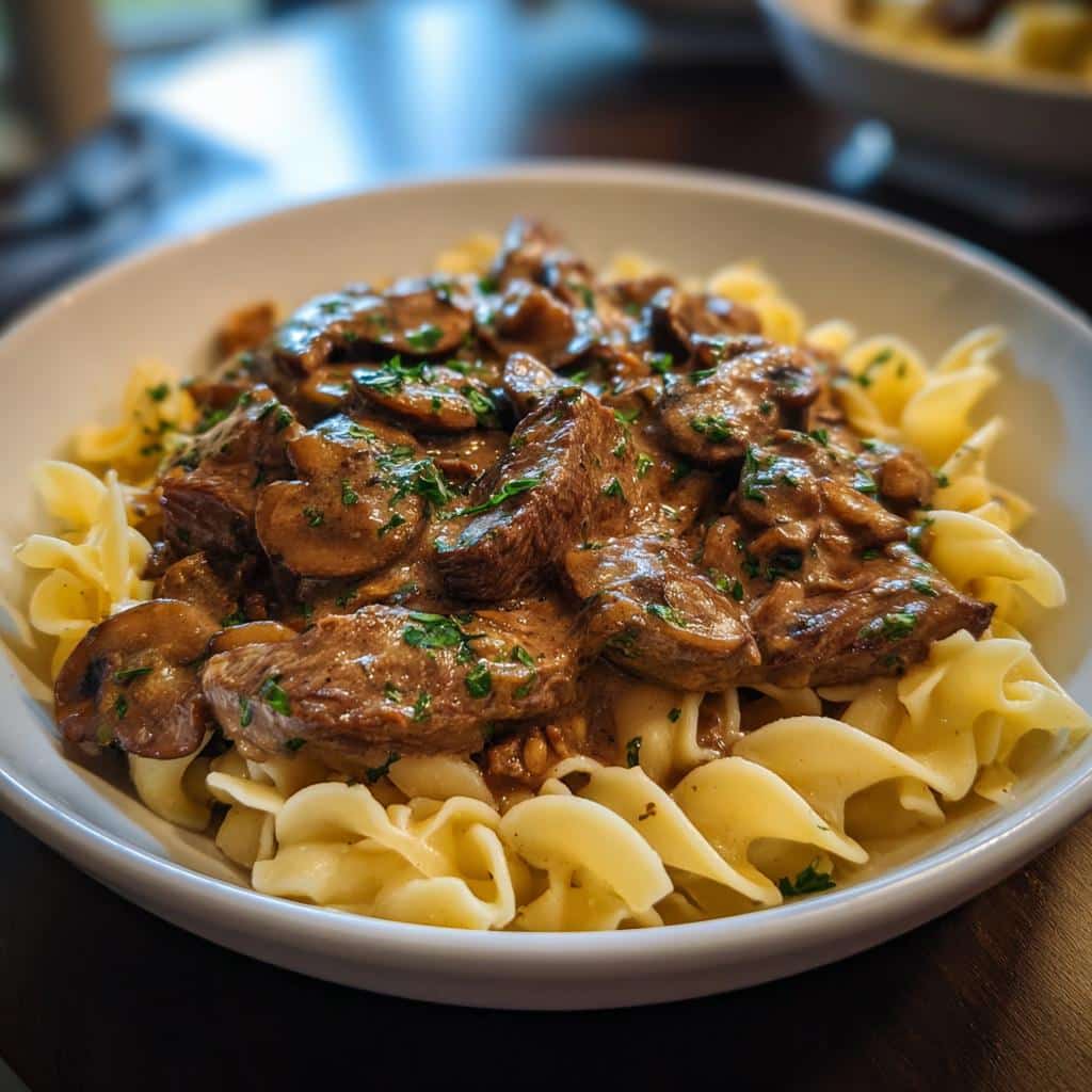 beef stroganoff - detail 1