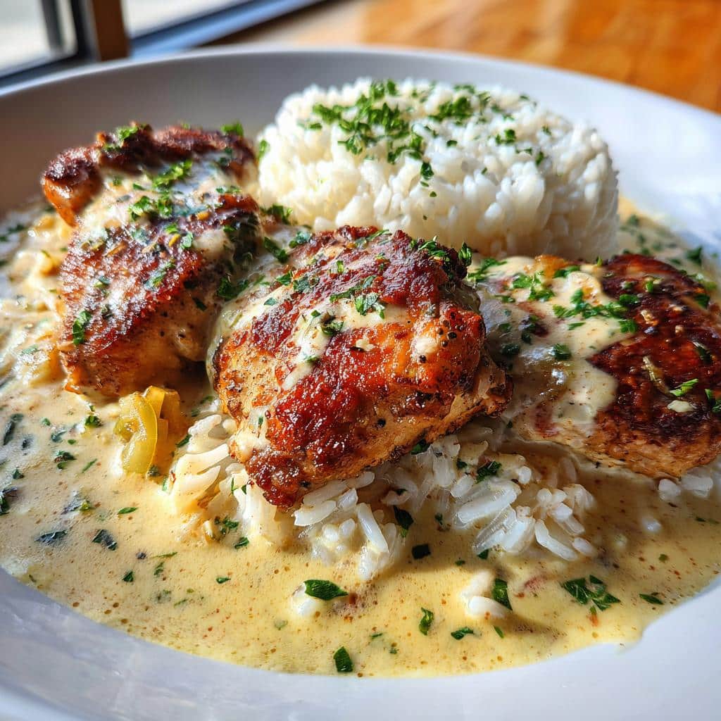 best smothered chicken and rice - detail 1